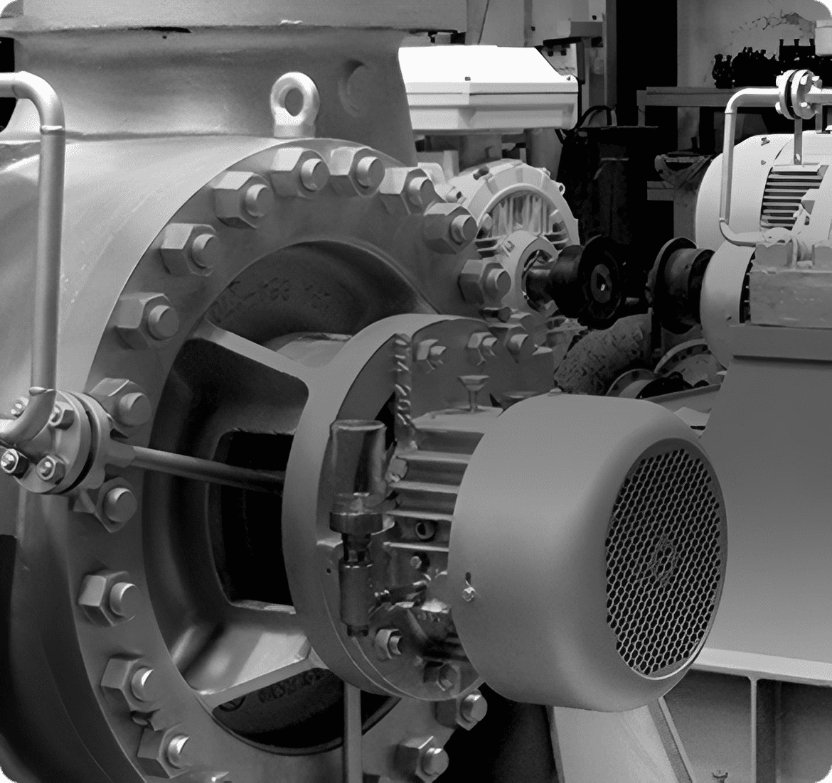 Heavy-duty machinery parts and bolts