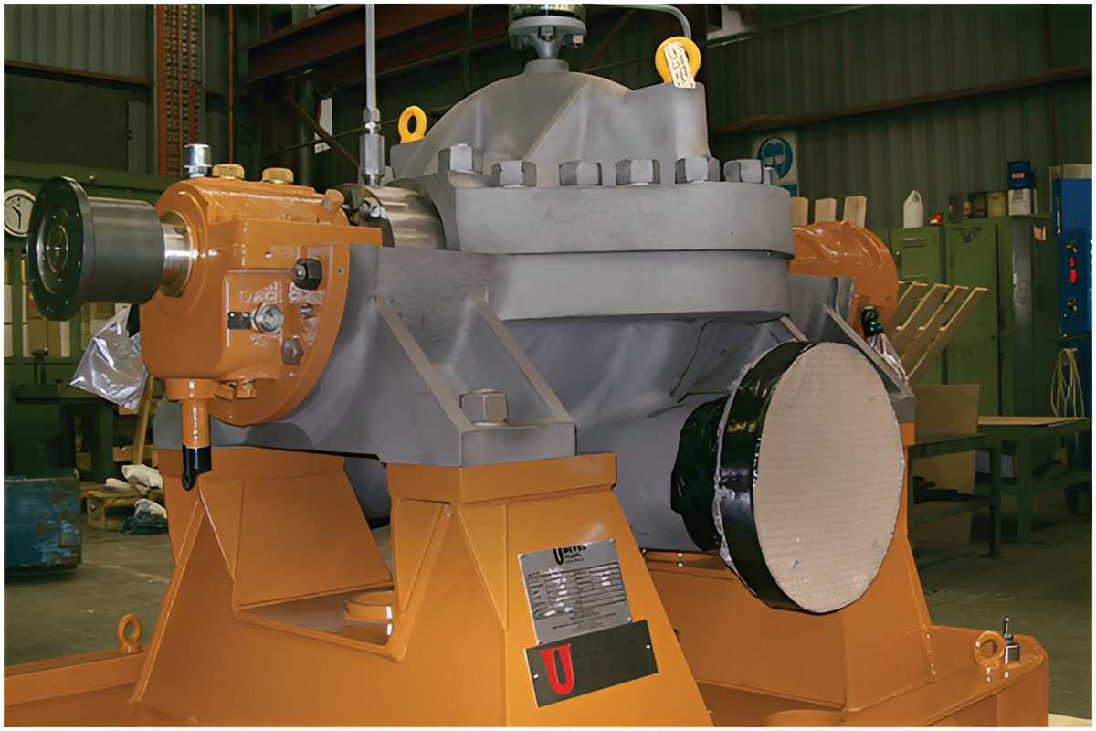 Industrial machine in factory setting