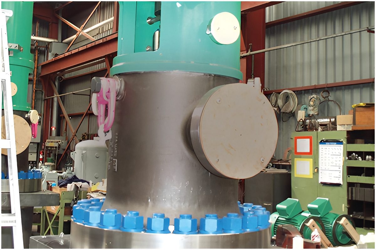 Industrial equipment in a factory setting