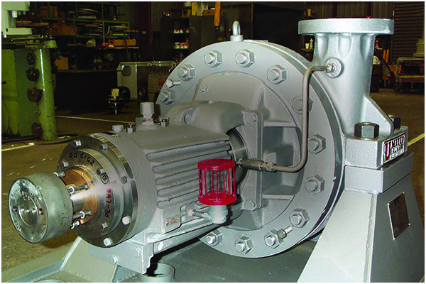 Industrial centrifugal pump with electric motor