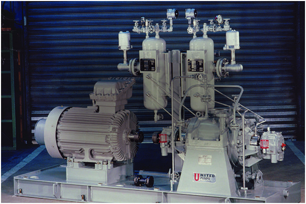 industrial compressor skid with electric motor